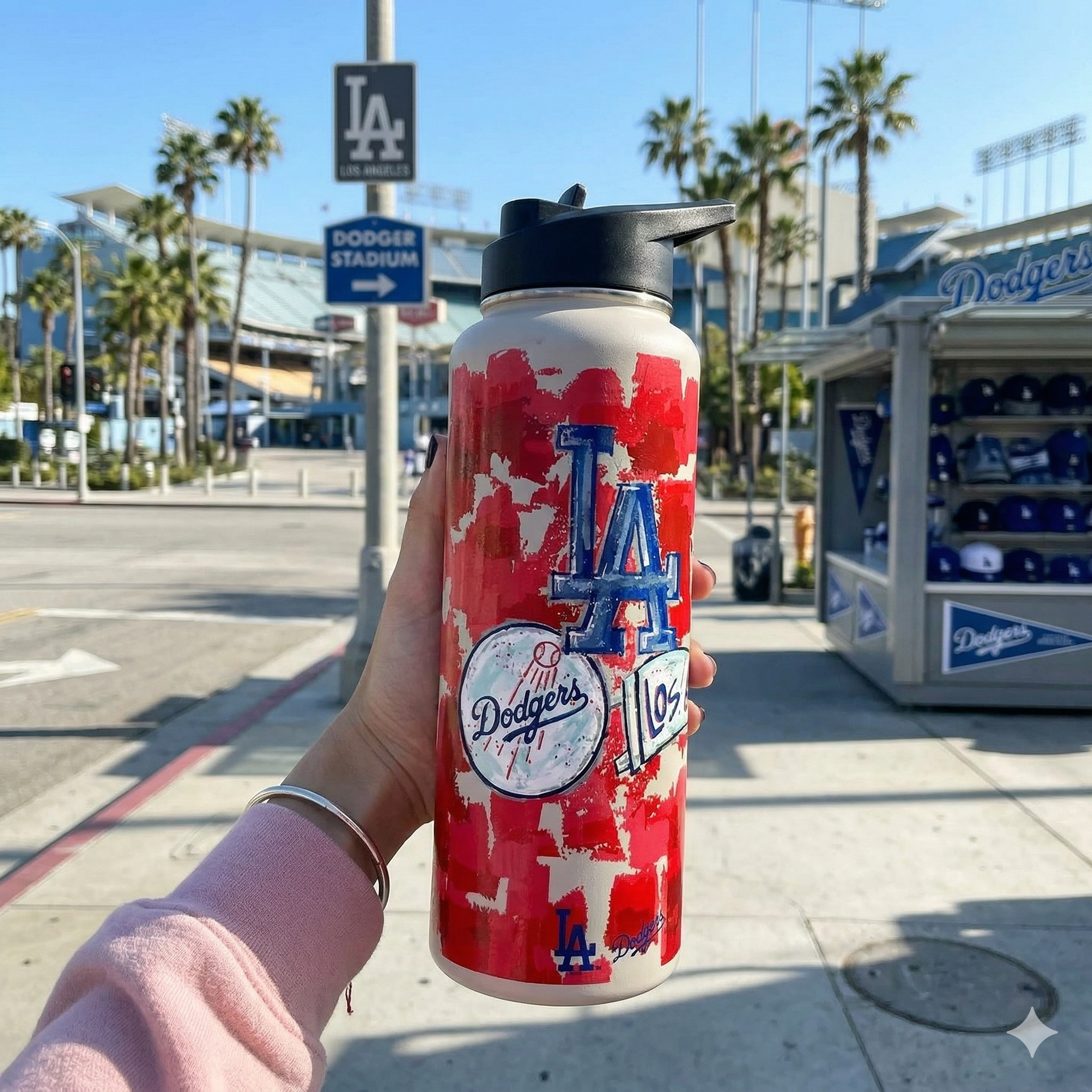 【現貨】LL120545 Los Angeles Dodgers 水瓶(紅色)