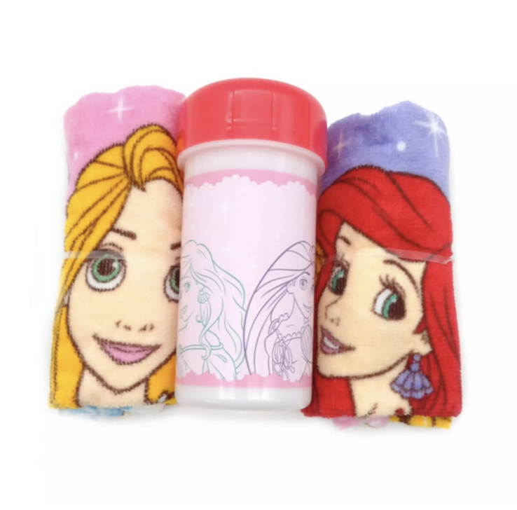 Disney Princess 毛巾2枚組裝連毛巾筒