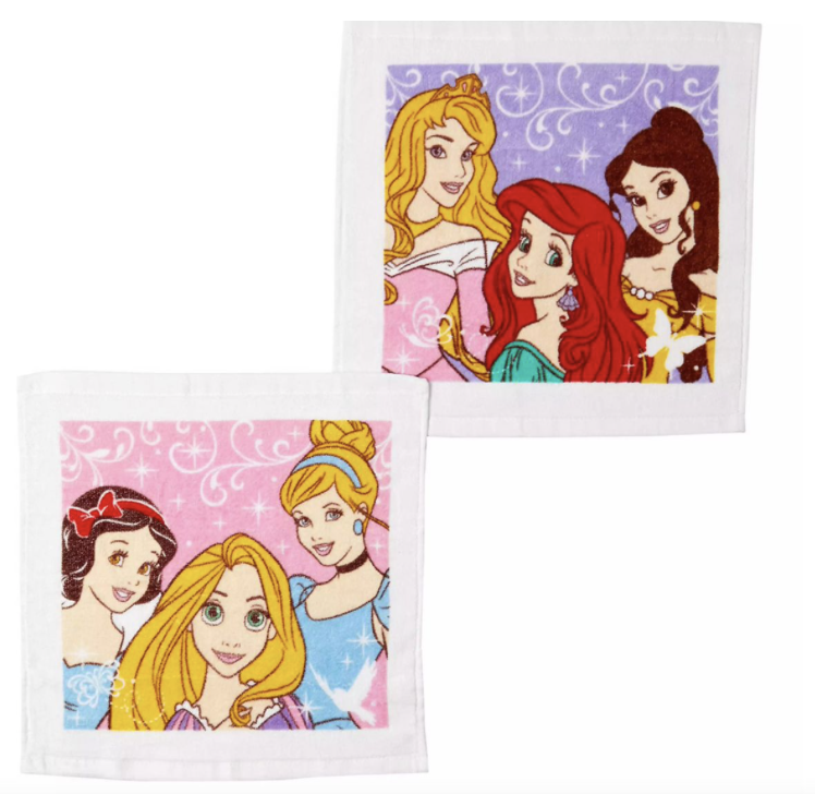 Disney Princess 毛巾2枚組裝連毛巾筒