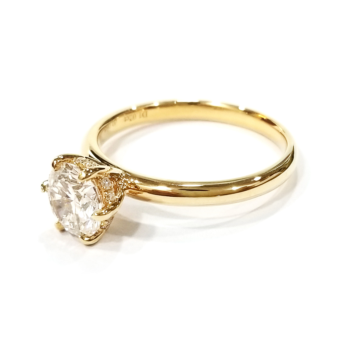 18K黃金 1卡實驗室培育圓形鑽石戒指