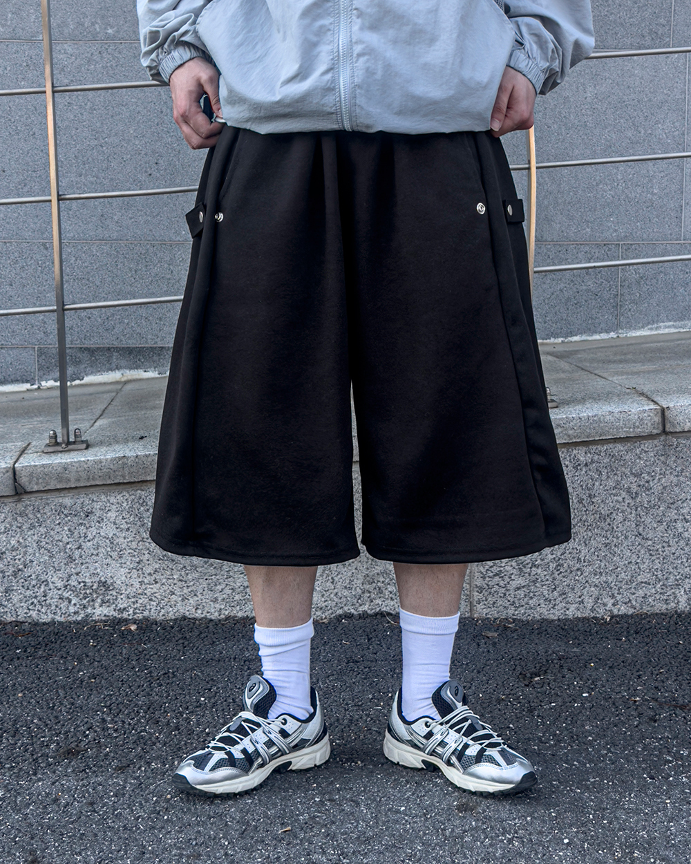 <任2件免運費!!>韓國 側扣 百慕達 棉褲 短褲 七分褲 三色