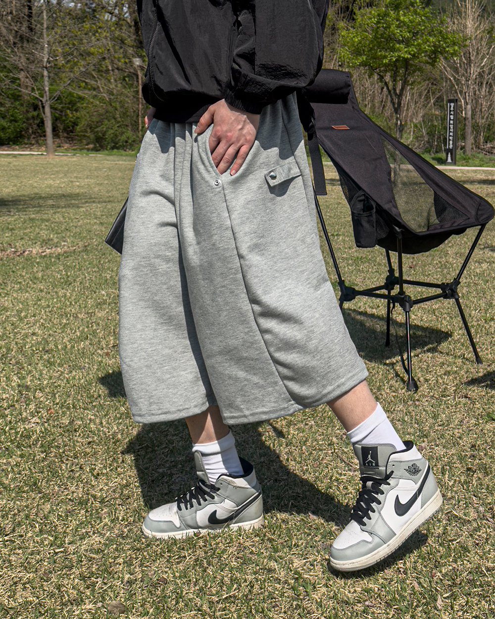 <任2件免運費!!>韓國 側扣 百慕達 棉褲 短褲 七分褲 三色