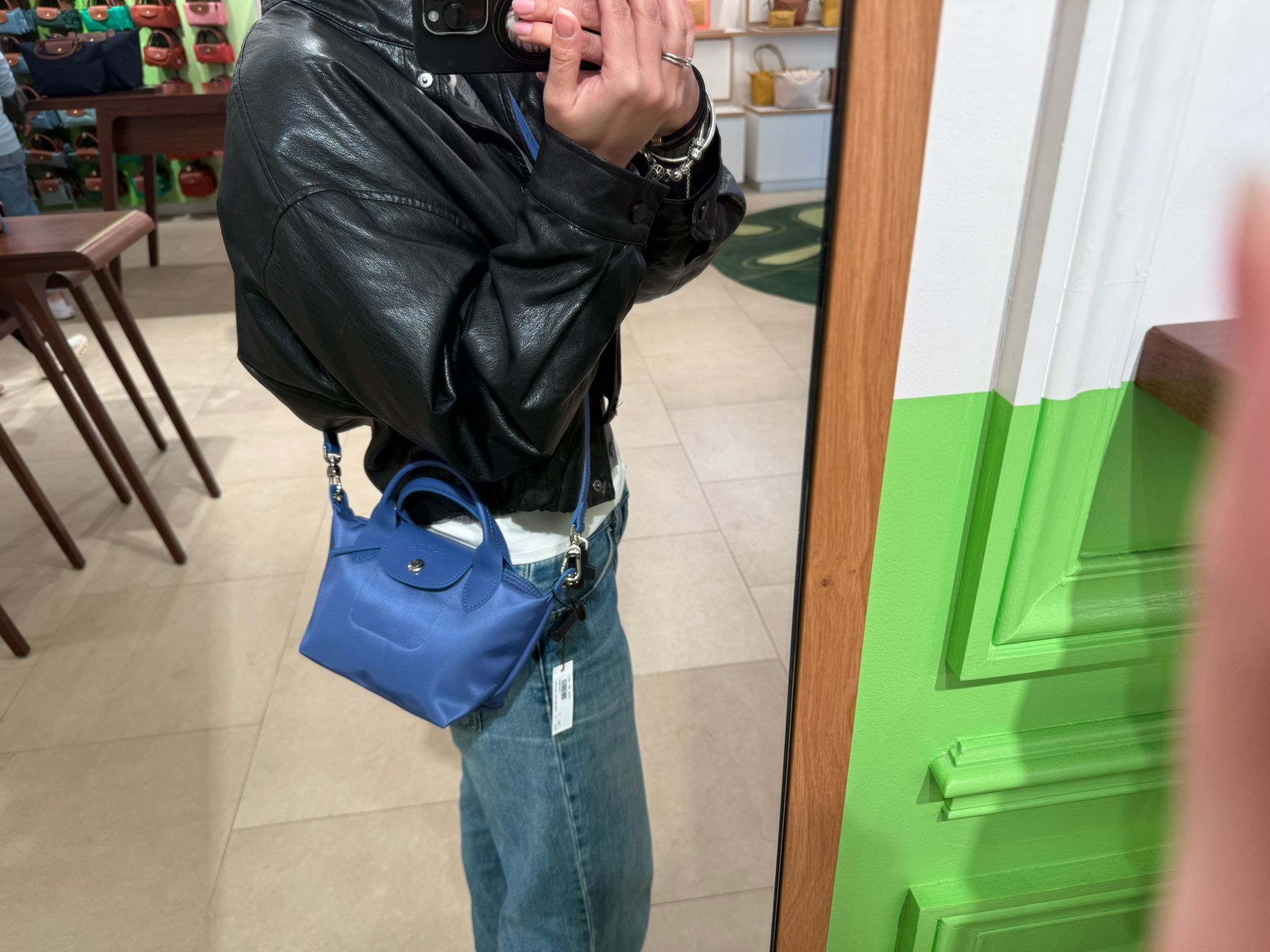 LYS01527 Longchamp 尼龍餃子袋細Size (可拆肩帶)