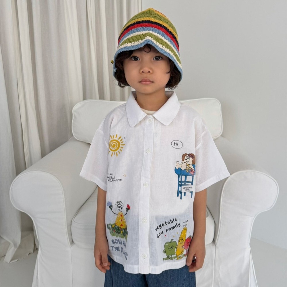 90-150 Gou 經典狗狗插畫襯衫