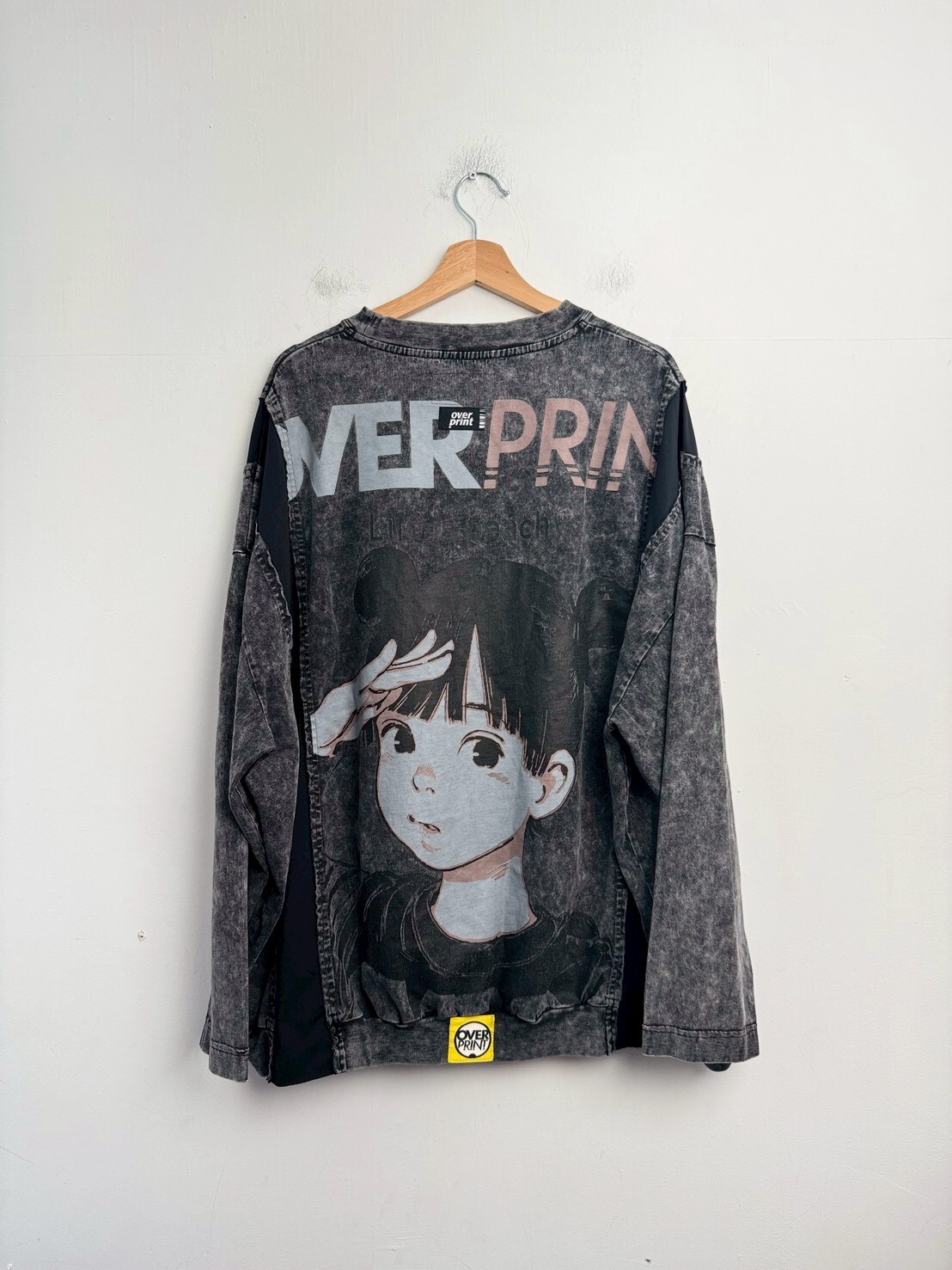 OVERPRINT PIGMENT SWEATSHIRTS LIKE LS TEE SIZE XL