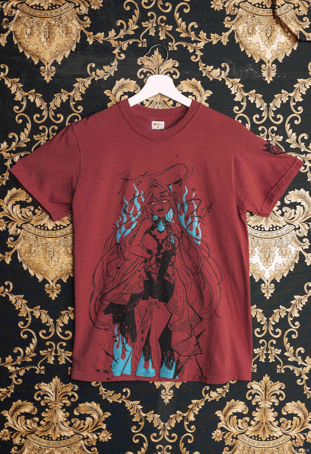 「官品代購」OMOCAT x hololive English -Justice - SCARLET QUEEN T-Shirt