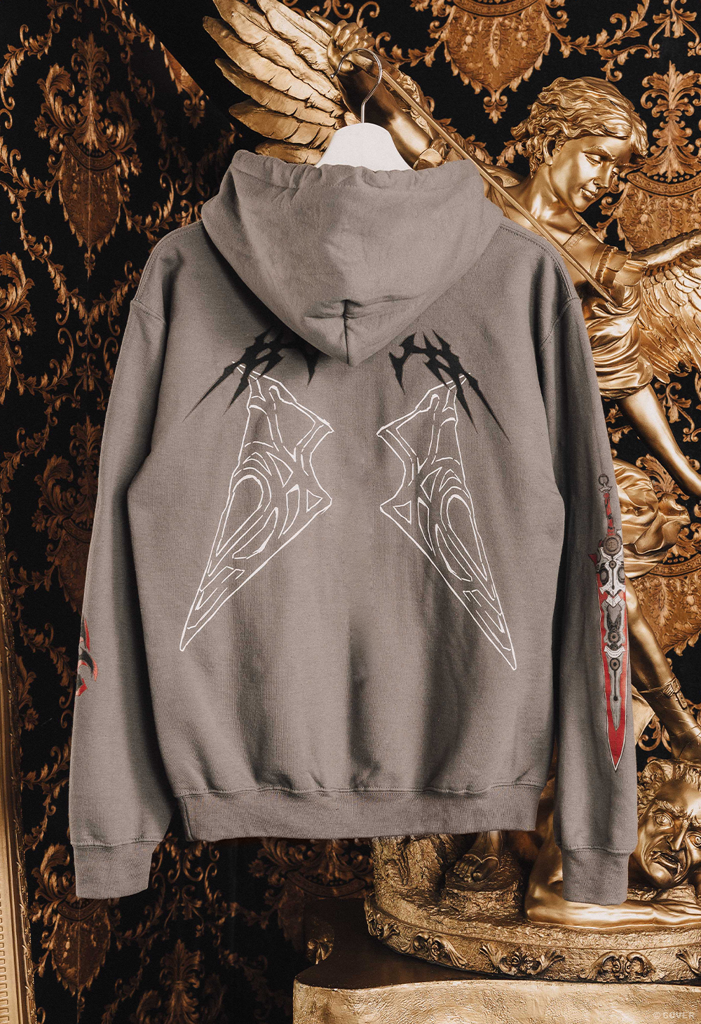 「官品代購」OMOCAT x hololive English -Justice - ELIZABETH ROSE BLOODFLMAE Hoodie