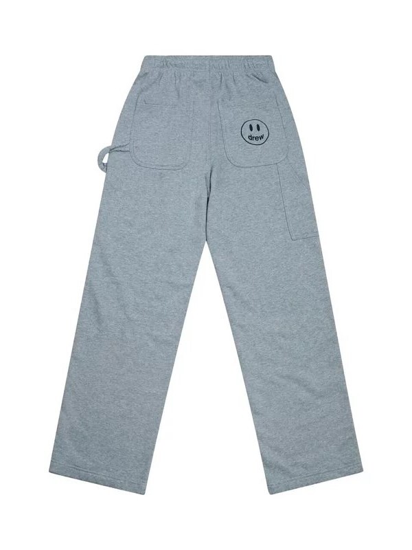 Drew House 口袋字母Logo 笑臉刺繡 直筒棉長褲