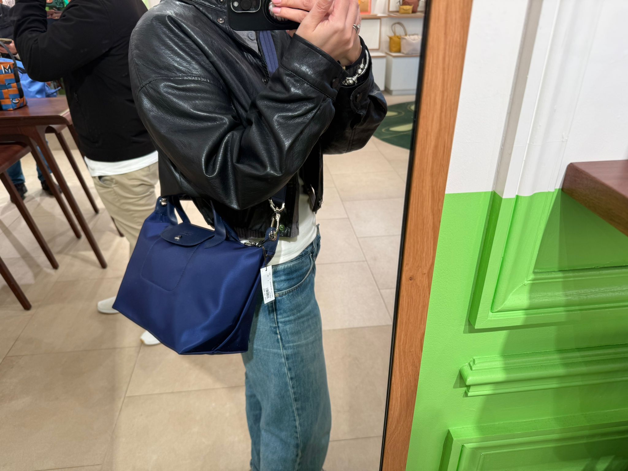 LYS01528 Longchamp 尼龍餃子袋中Size (可拆肩帶)