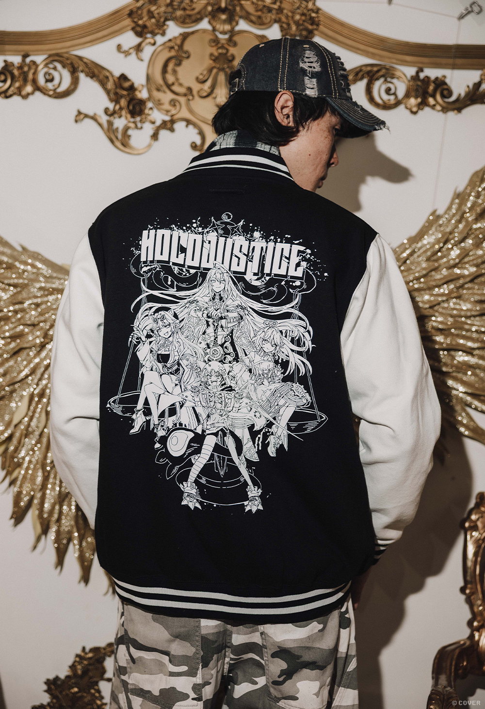 「官品代購」OMOCAT x hololive English -Justice - holoJustice Varsity Jacket