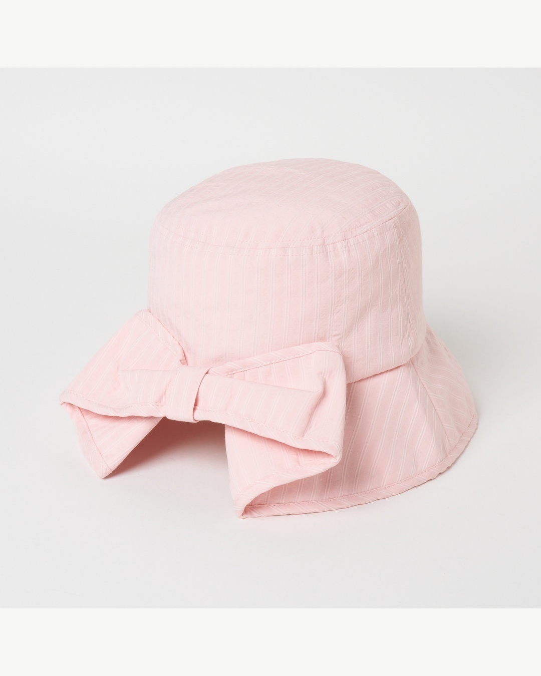 女士-條紋蝴蝶結遮陽帽