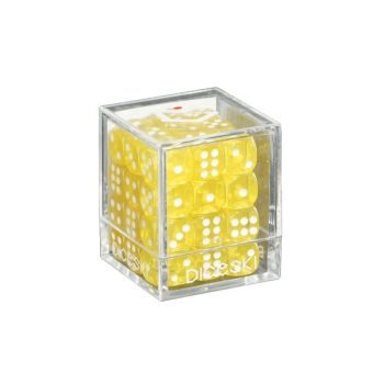 DICESKI - Translucent - 12mm D6 黃 (36 骰) -DSI00005