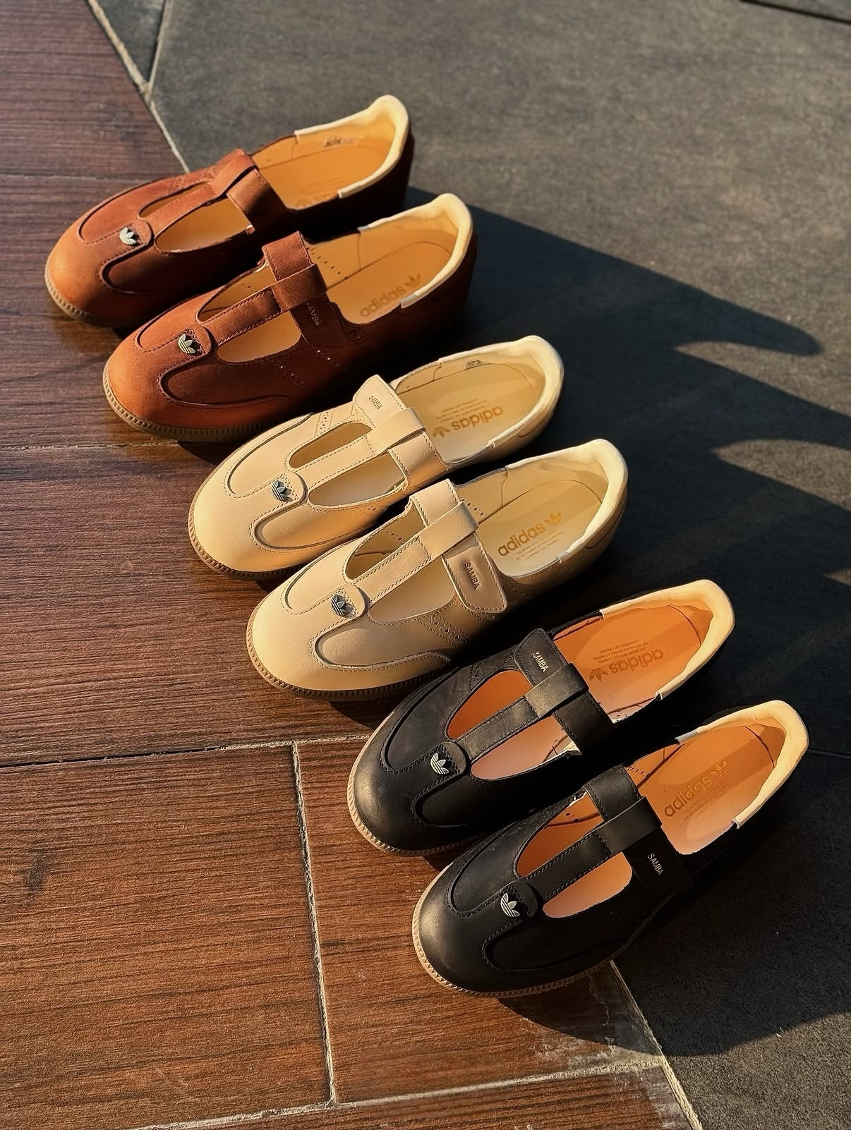 Adidas Samba Jane 皮革系列 奶茶色 黑色 咖啡色 瑪莉珍鞋 瑪麗珍 涼鞋 焦糖底 女鞋/預購