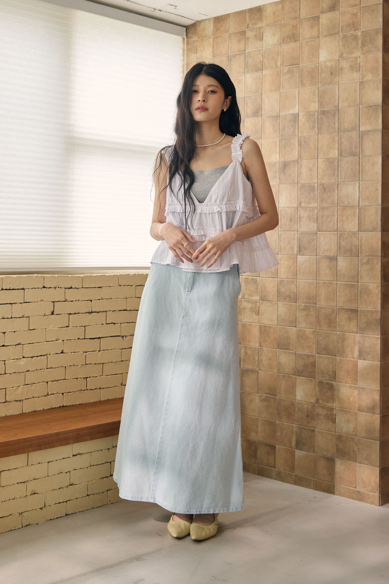 雙層荷葉飾邊背心