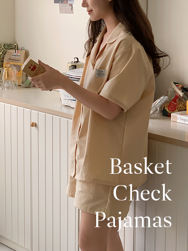 [9,000件熱銷] Juuneedu｜[短袖睡衣] Basket Check Pajama [6 colors]（☁️關鍵字J103)