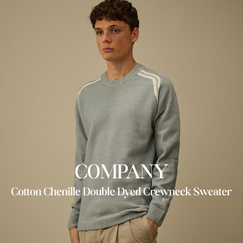 【代購】CP COMPANY 雙染雪尼爾棉質圓領毛衣 Crewneck Sweater