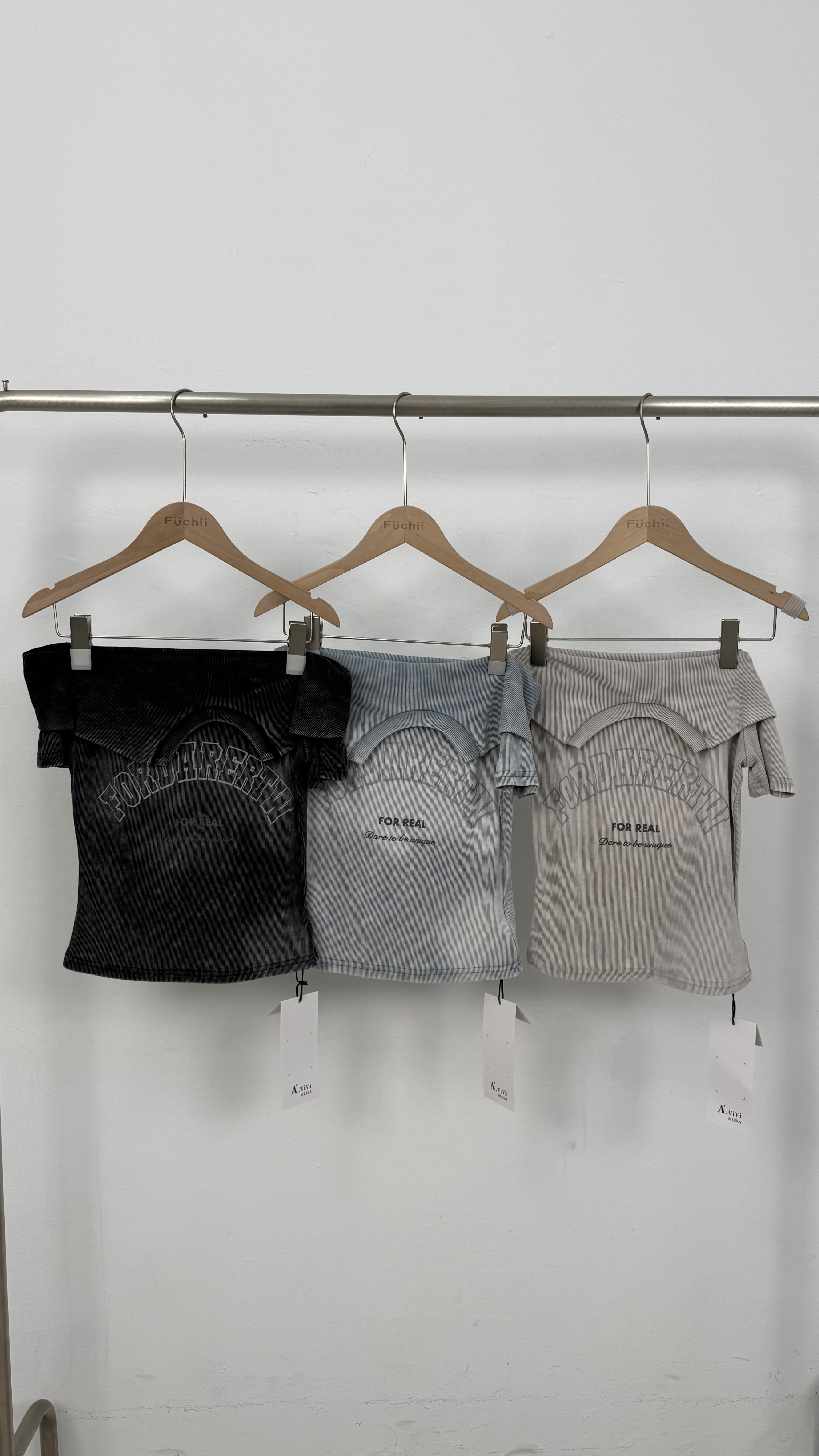 B178渲染刷色印花一字領