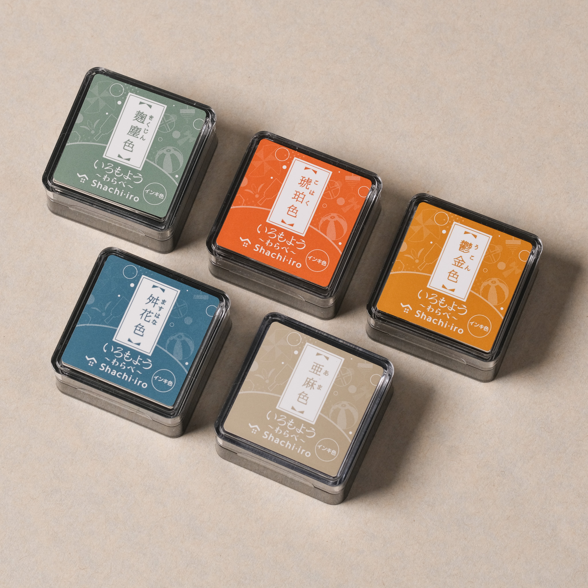 迷你印台 2024 限定色 (目前已經常態化) 色模樣 傳統色 印台 油性顏料系速乾印台｜Shachihata 鯱旗牌 日本