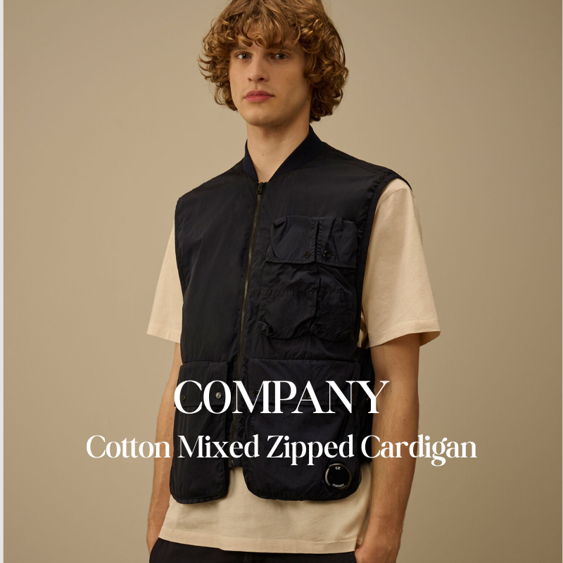 【代購】CP COMPANY 混紡棉質拉鍊針織外套 Zipped Cardigan