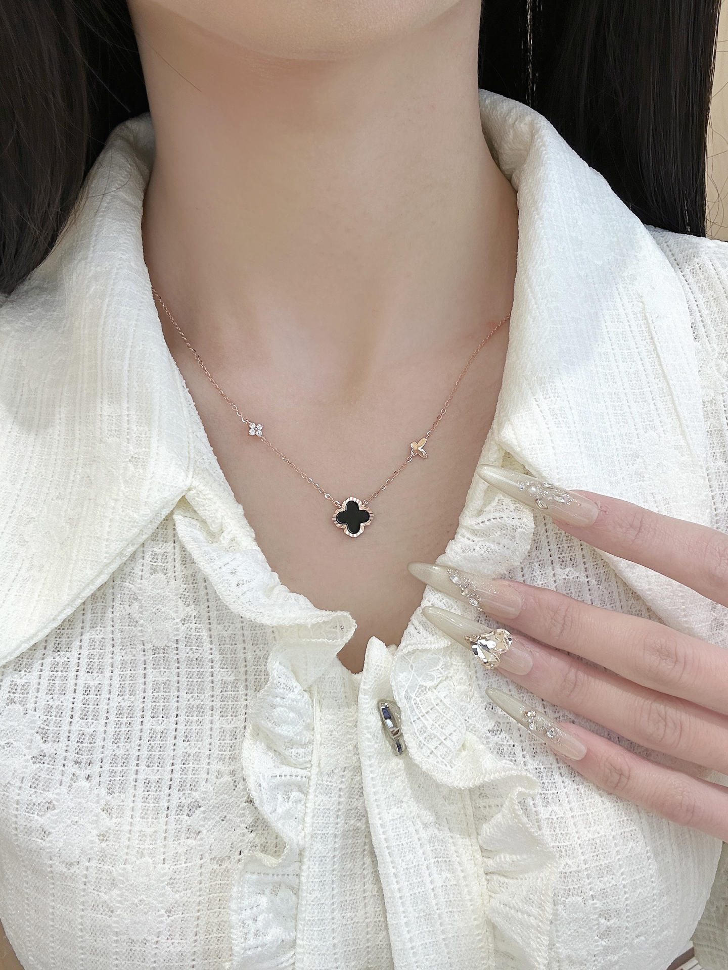 代購-【施華洛世奇水晶|限定】 幸運四葉草吊墜 項鍊 兩色