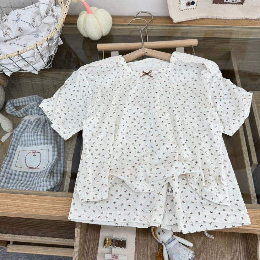 碎花蕾絲冰絲涼感睡衣