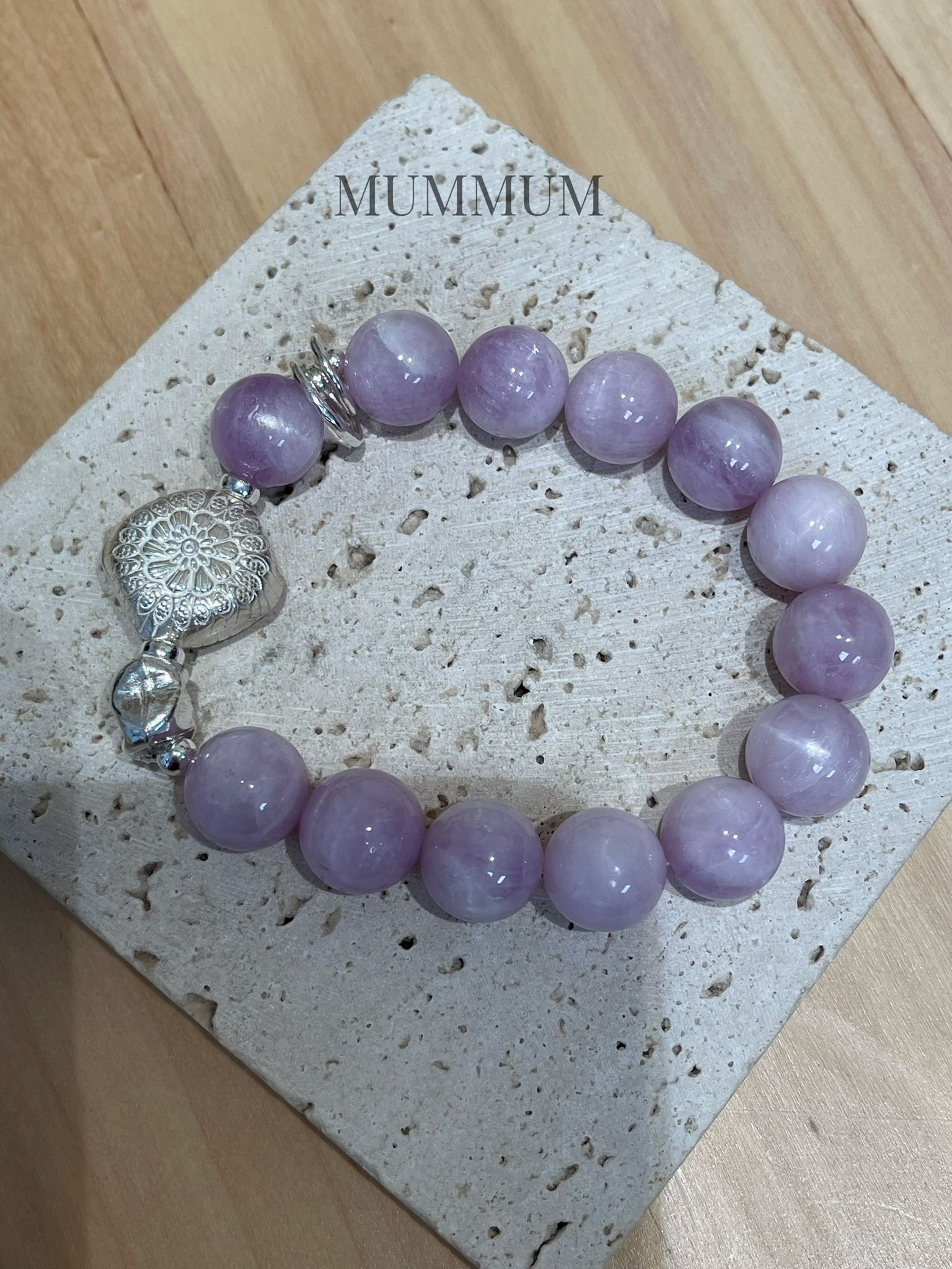 SL13313/菱格花紫芋串珠手鍊