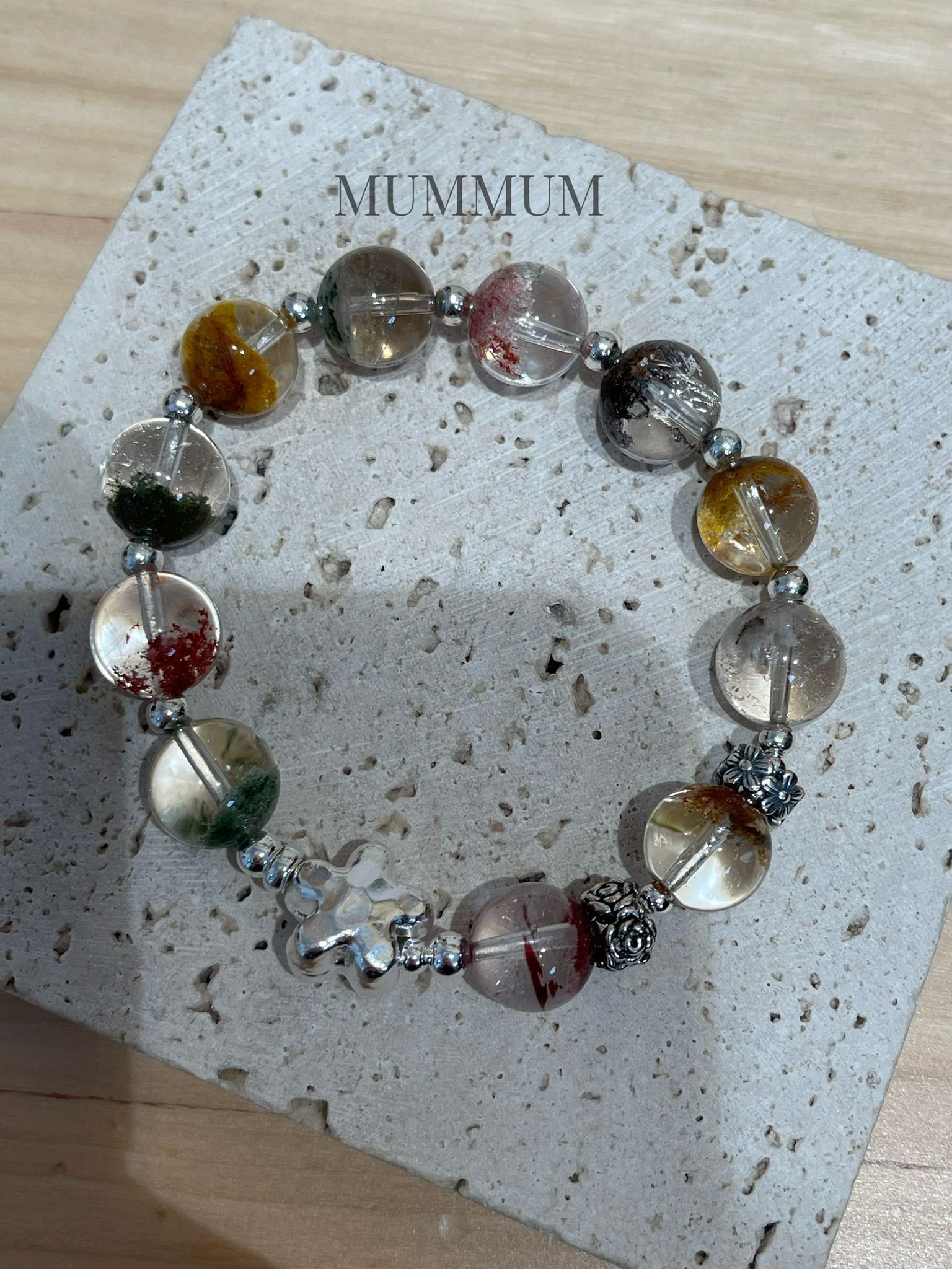 SL13314/透明大地色系水晶手鏈