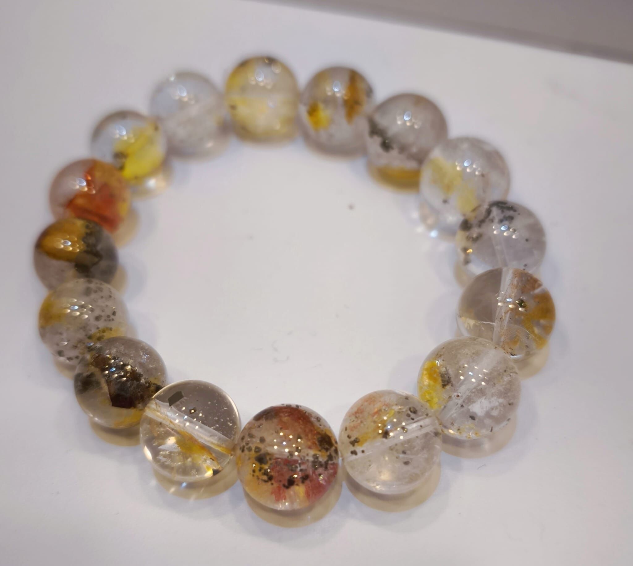 0410GGB49-CRYSTALGG-收藏級別「滿天繁星」黃銅礦與錦鋰膠花共生 (B49)