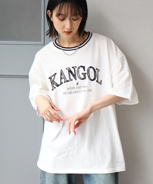 KANGOL / Patchwork Logo Short-Sleeve T-Shirt