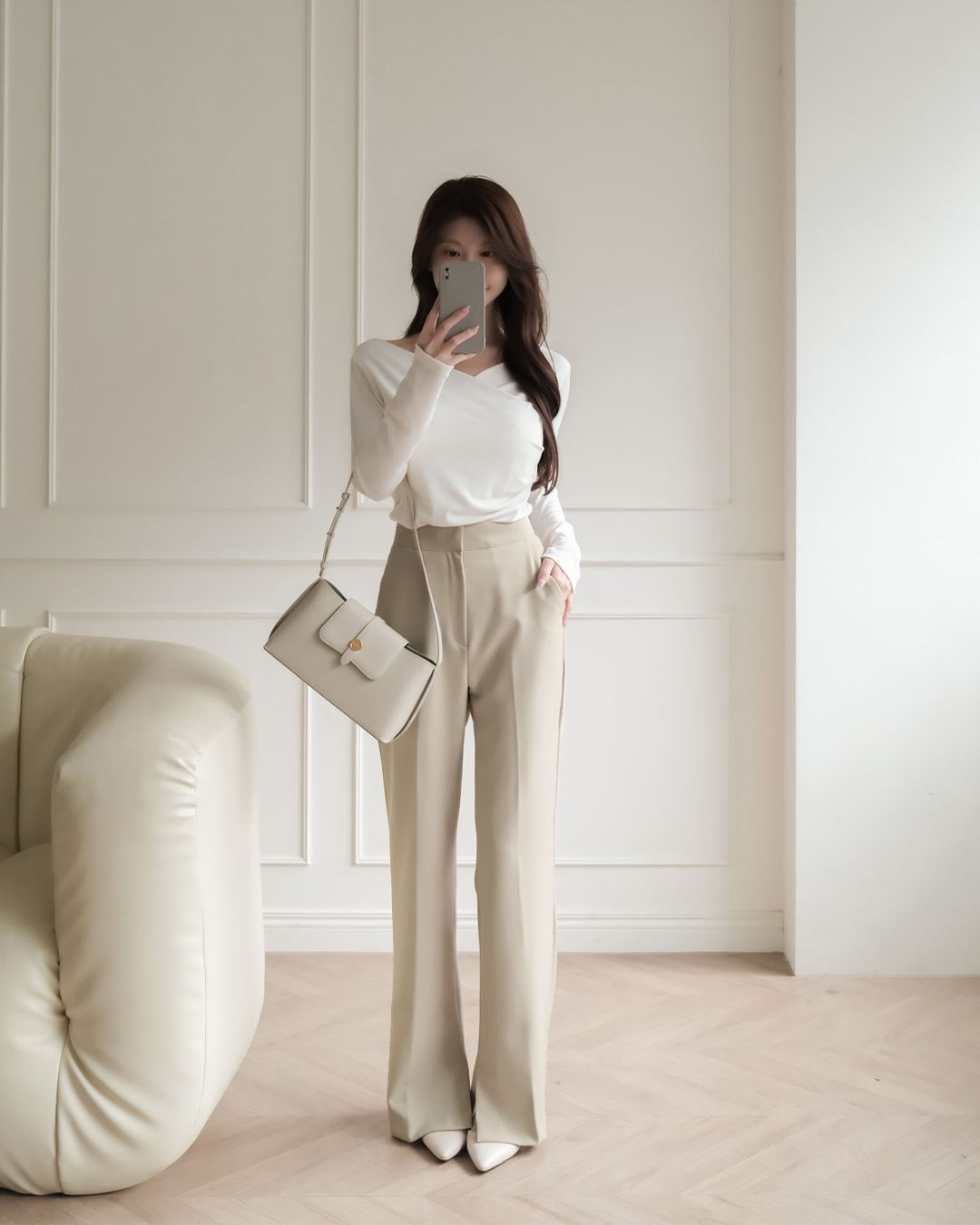 Lana修身百搭通勤西裝直筒褲  ( 2 colors )