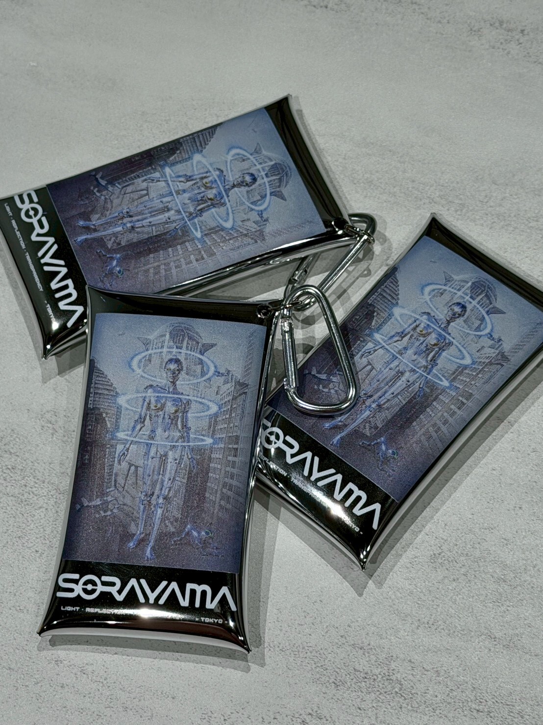 空山基 展場限定 Sexy Robot 機械姬 銀色掛包 小包零錢包