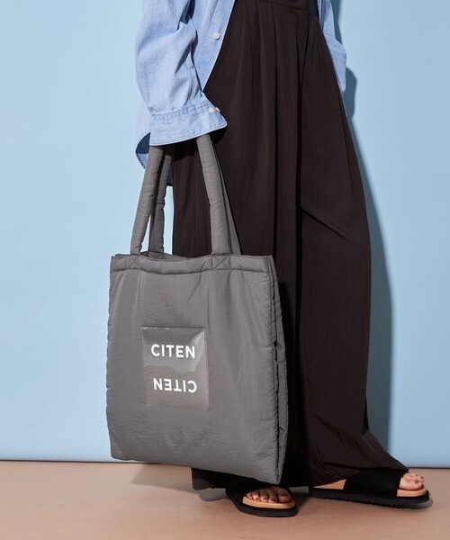 CITEN / Padded Clear Logo Tote Bag