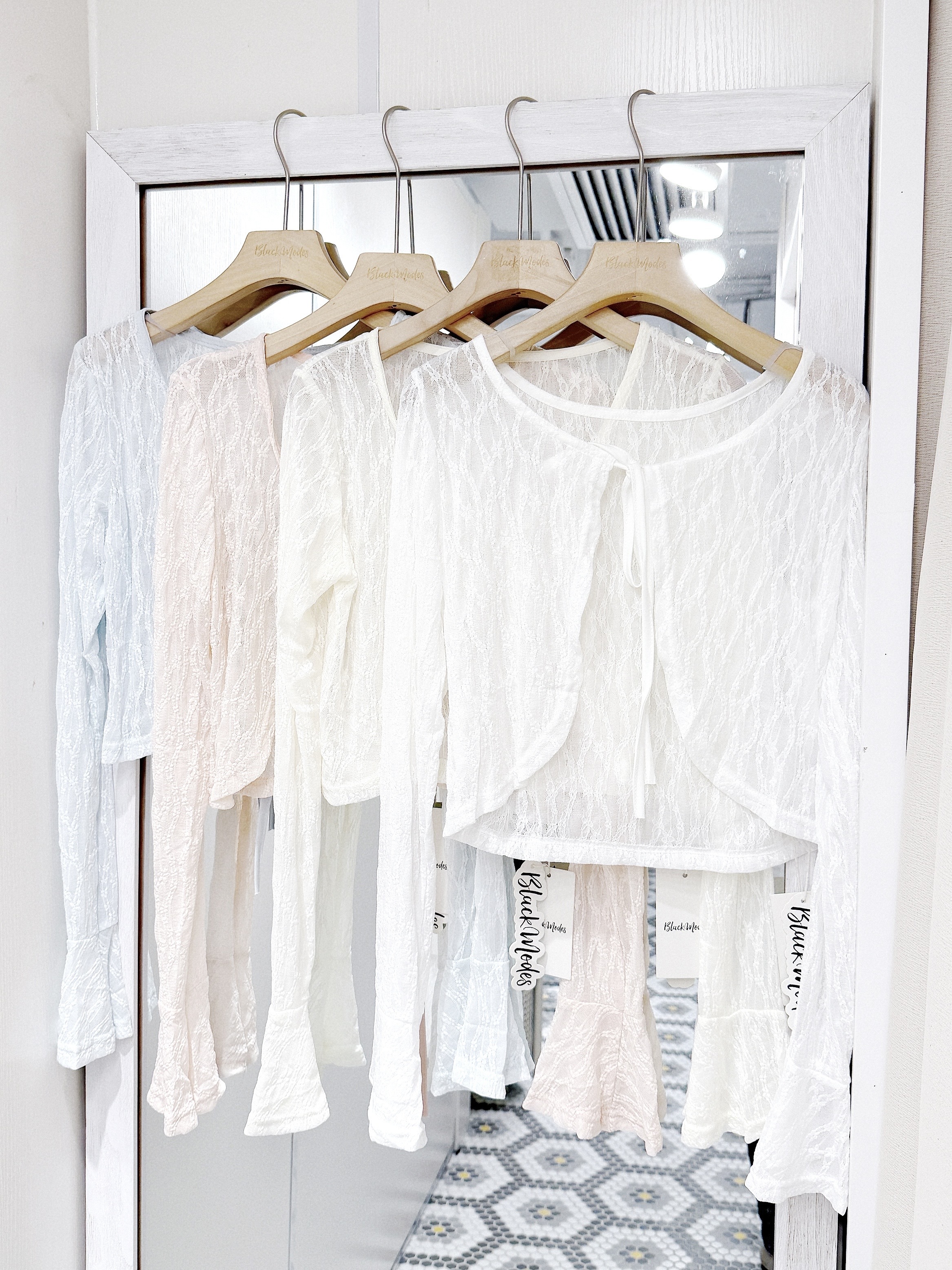 JK0427｜4色入 𑣲⋆｡˚約會透明感花花外套 ᯓ∘ꕤ