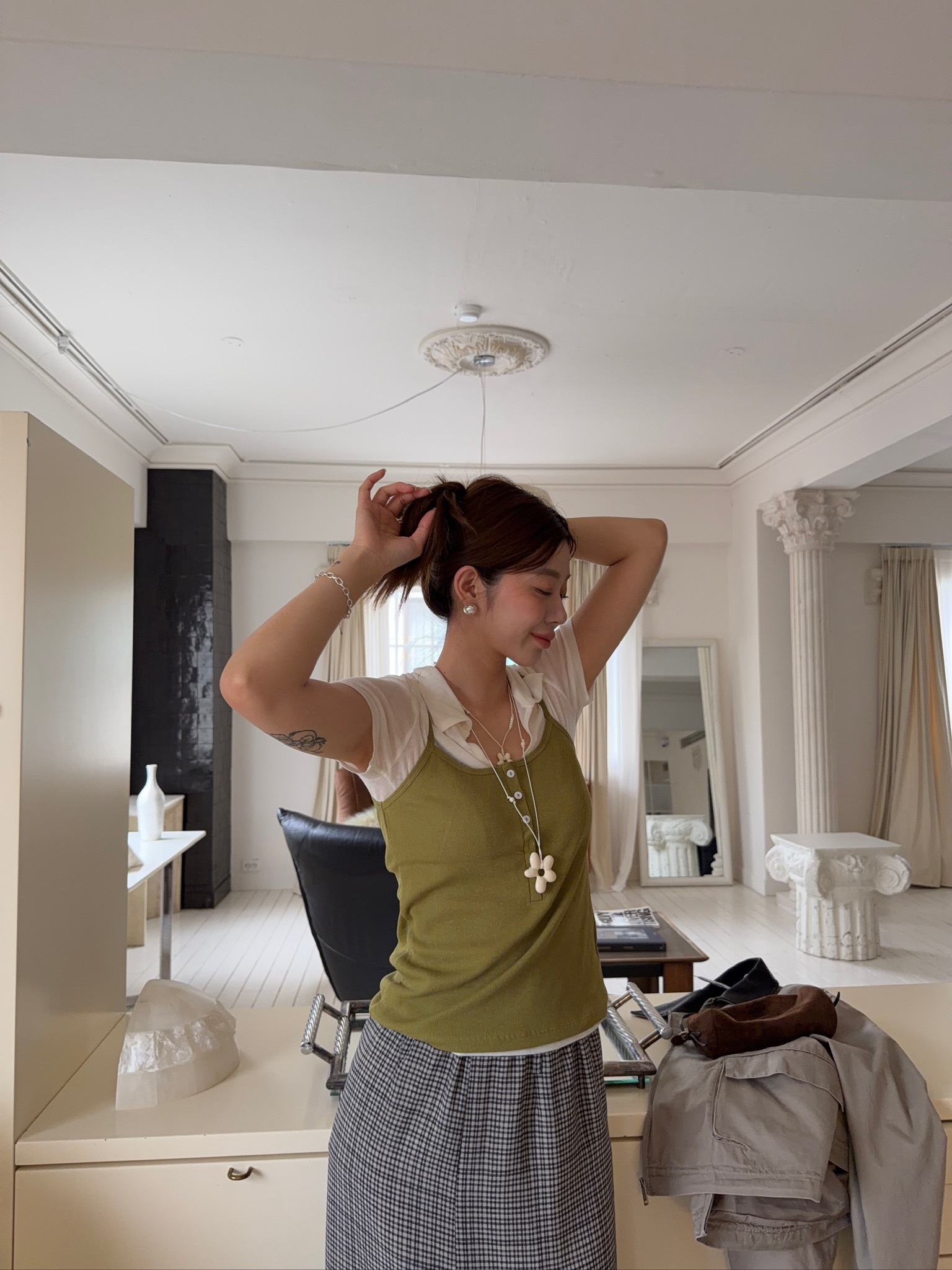 A84/小v領軟料polo短袖上衣