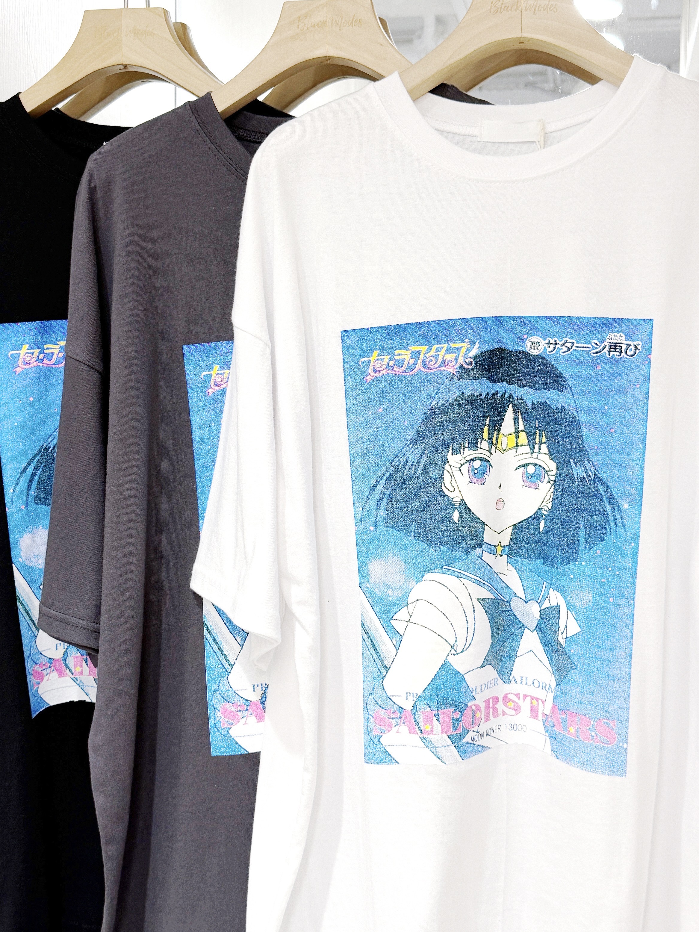 T1412｜夢幻感美少女戰士水手土星OVERSIZE TEE ‧₊˚ ⋅♡🪐༘⋆