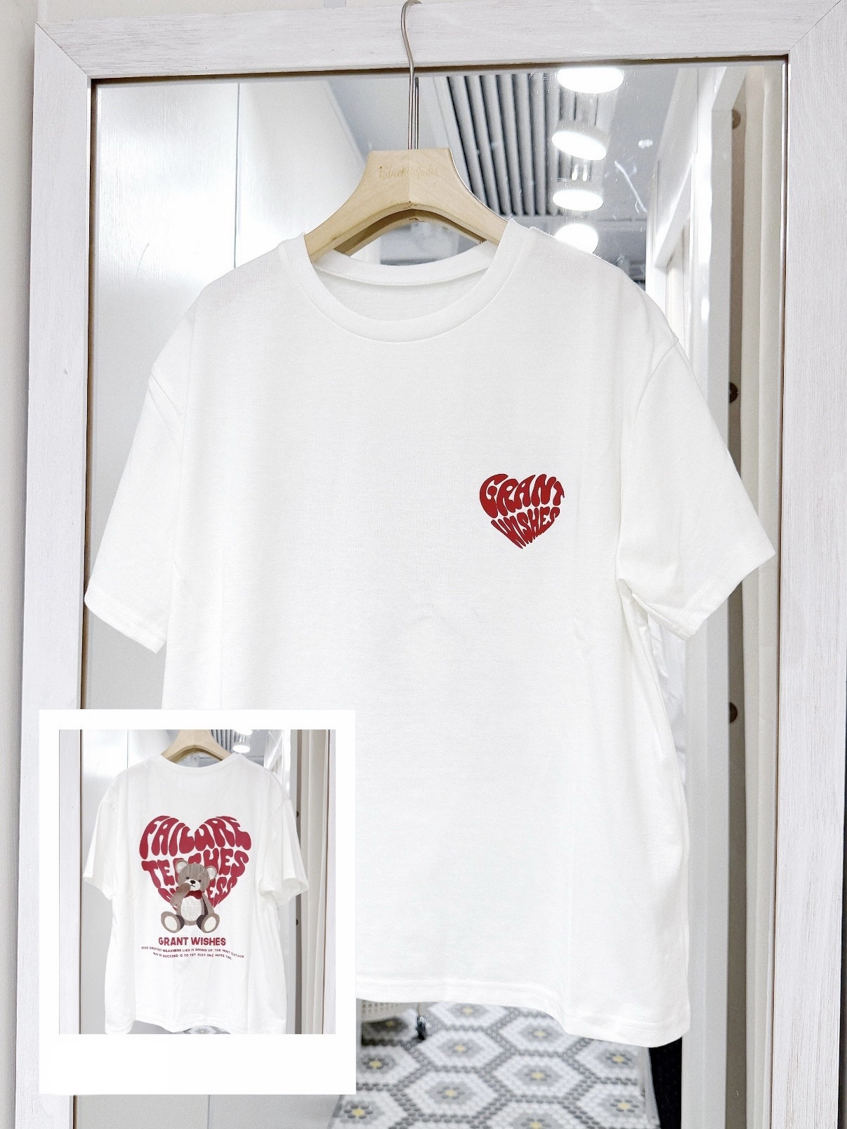 JP1220｜日本直送 ！可愛心心文字熊仔 TEE ✩°｡🧸𓏲⋆.🧺𖦹 ₊˚