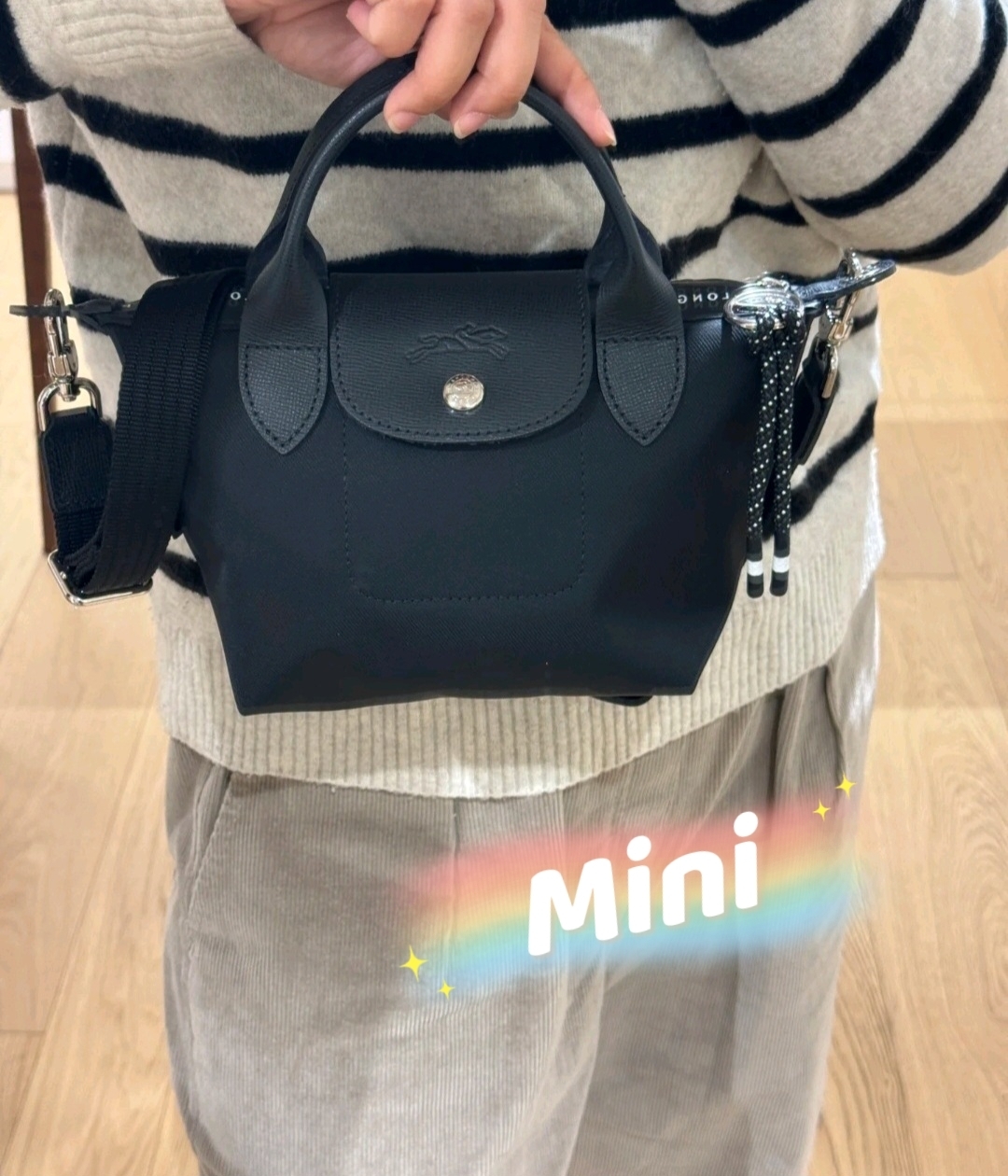 Longchamp Le Pliage Energy 餃子袋 黑色