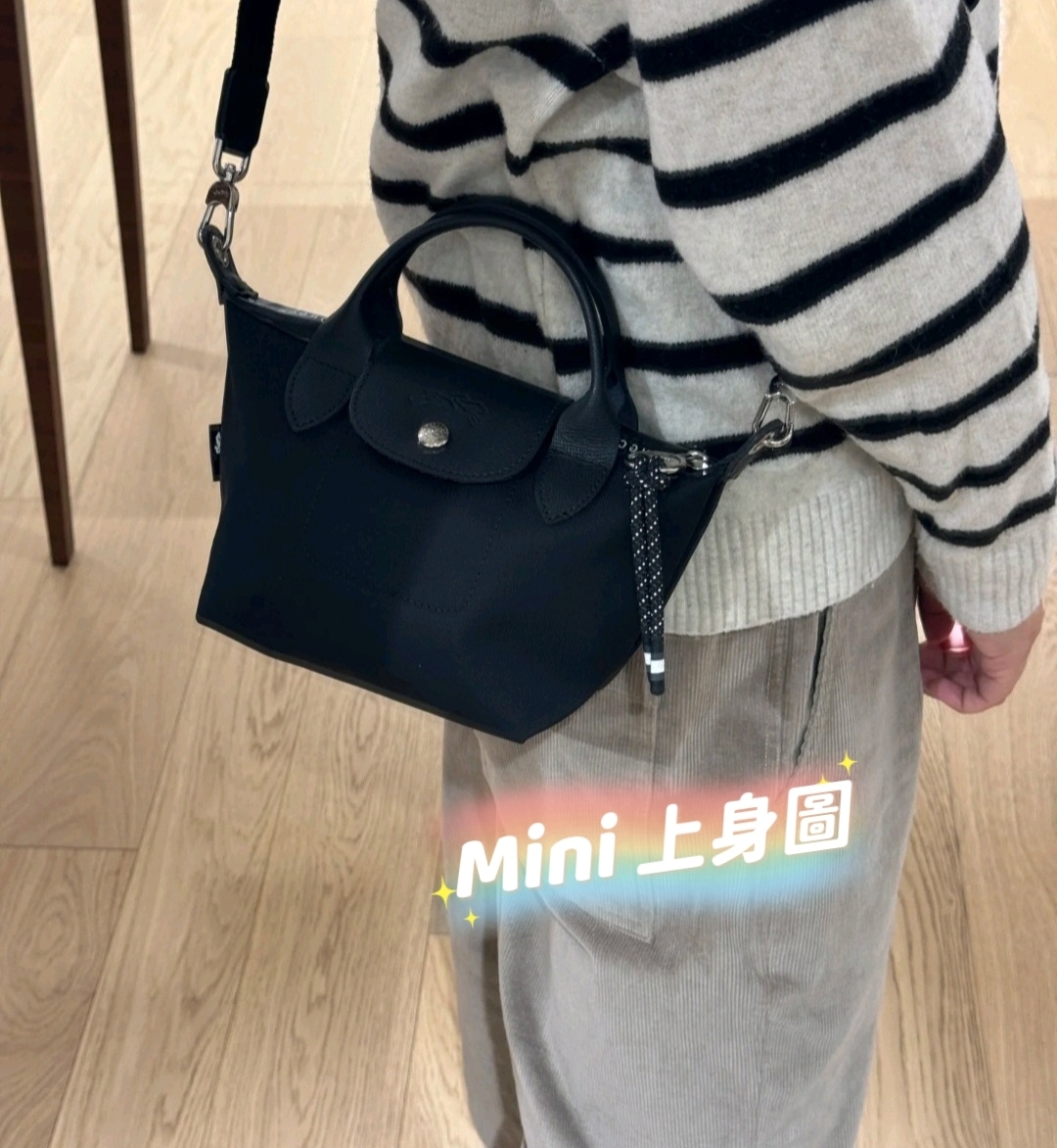 Longchamp Le Pliage Energy 餃子袋 黑色