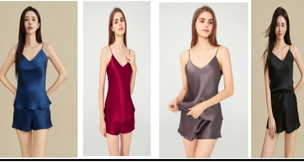 CF9512 「钱皇」100%桑蚕丝吊带套装