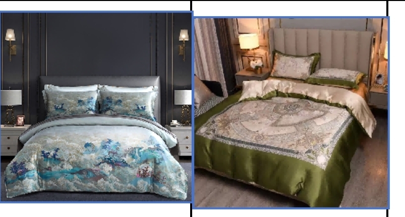 CF9524 「钱皇」100%桑蚕丝印花真丝套件