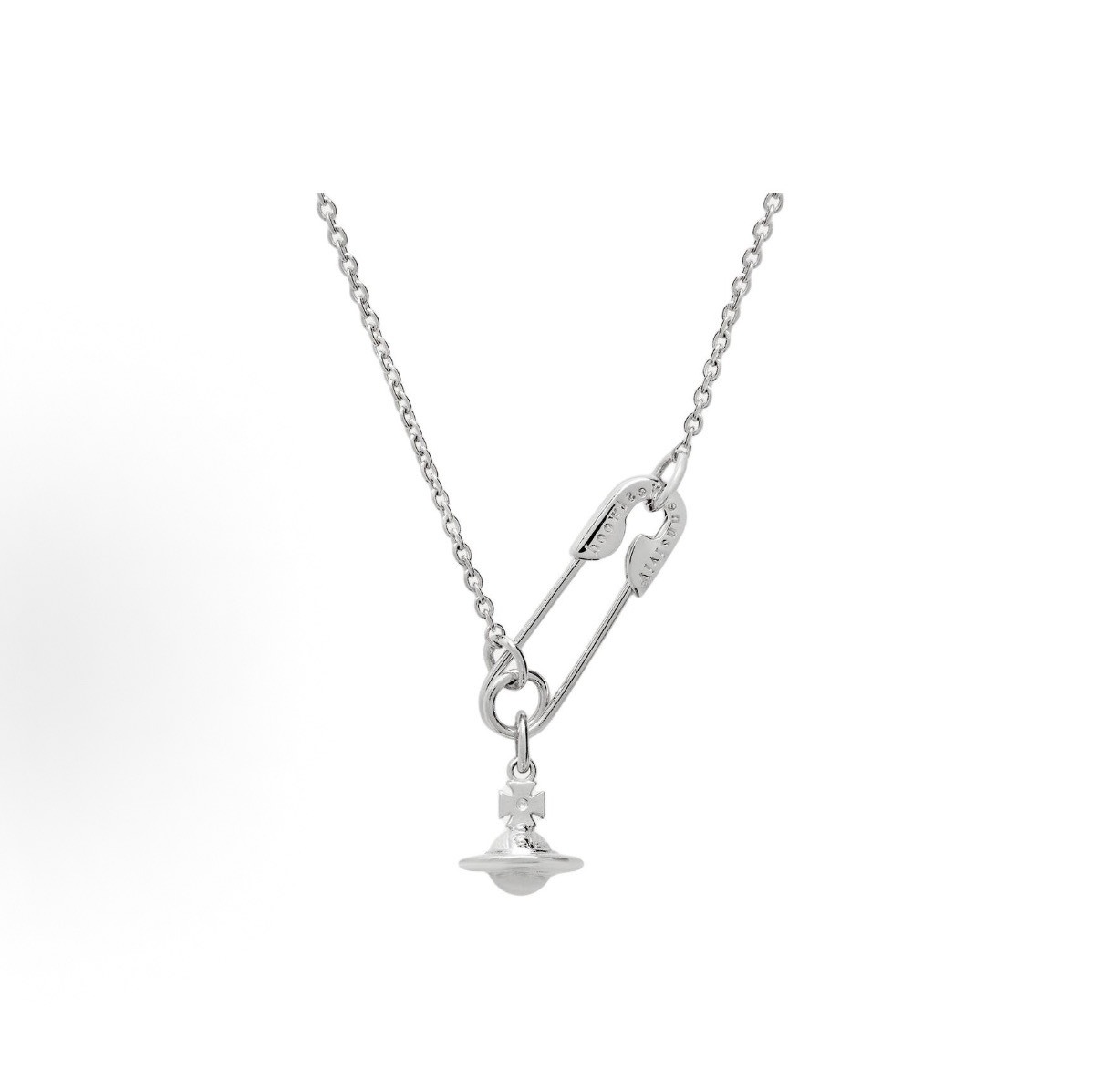 VIVIENNE WESTWOOD 西太后 別針 土星 項鍊 銀色