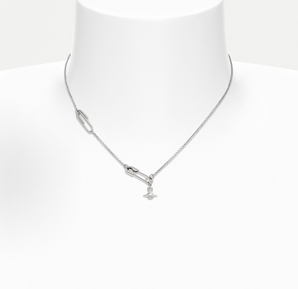 VIVIENNE WESTWOOD 西太后 別針 土星 項鍊 銀色