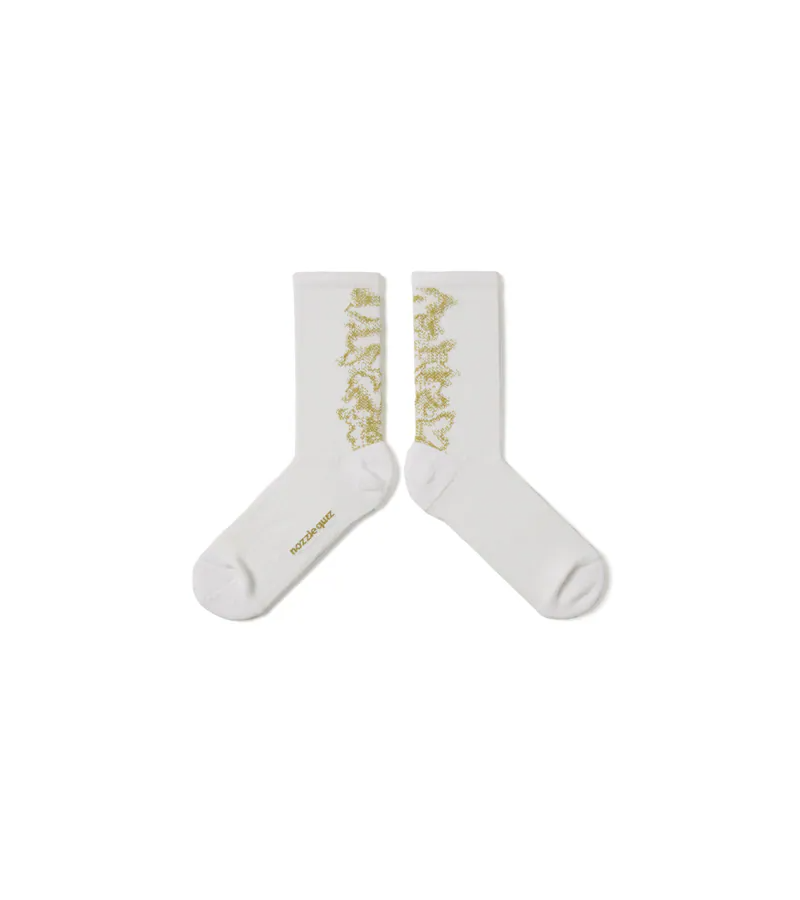 NOZZLE QUIZ | LANDING 中高筒休閒襪 "迷黃"