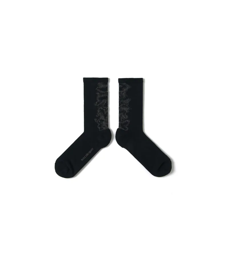 NOZZLE QUIZ | LANDING 中高筒休閒襪 "迷黑"