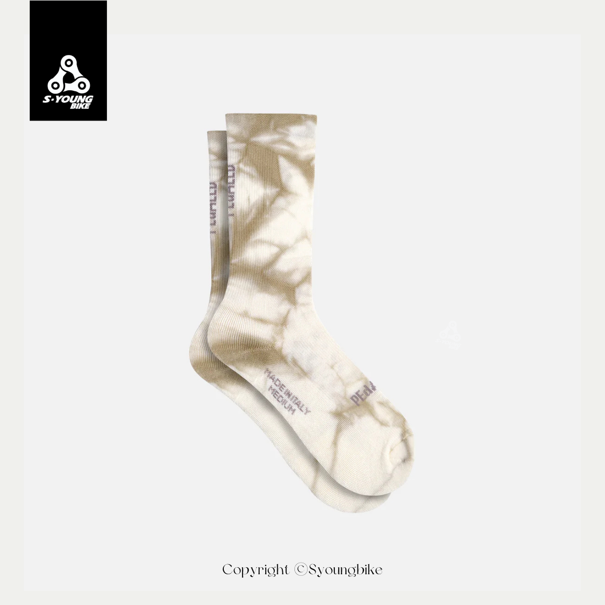 現貨【PEdALED】Element Tie Dye Socks 車襪 / Off-white 渲染白棕