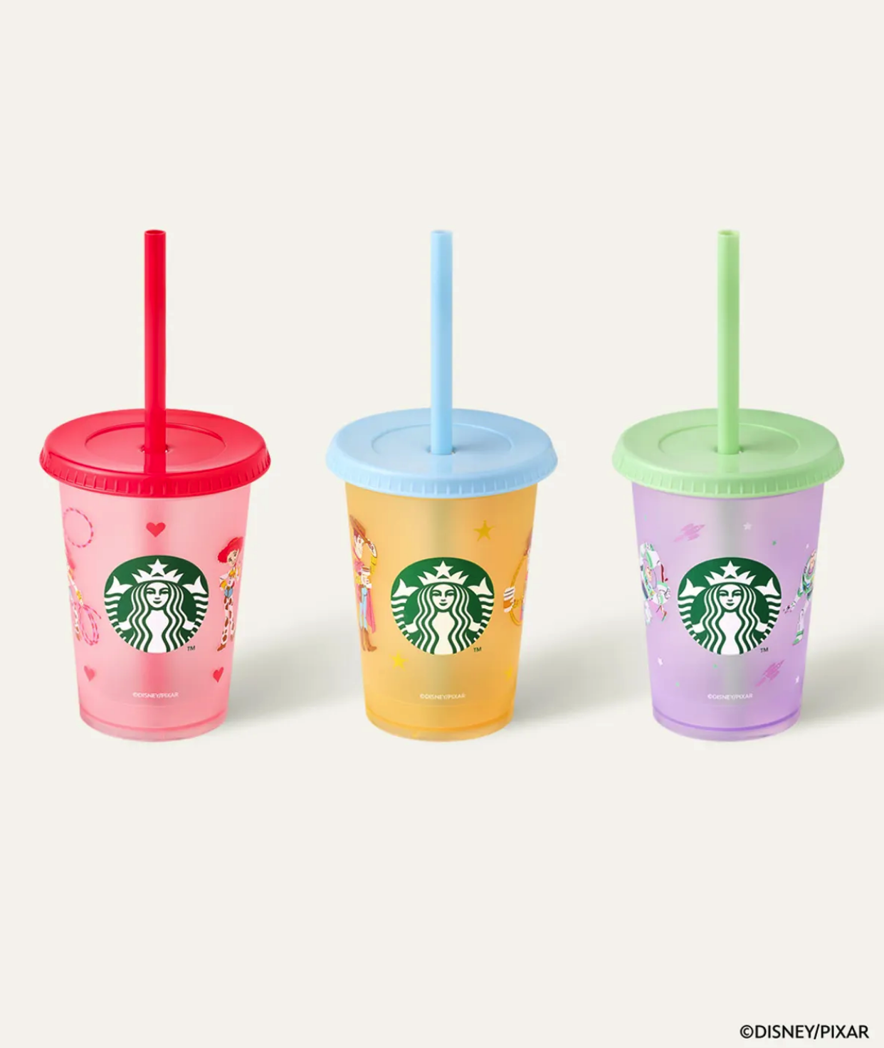 【限時開團接單🔥 4/14晚上12點準時收單！！】STARBUCKS 星巴克 X 玩具總動員 聯名 限量 吸管冷水杯(可重複使用） 三件組