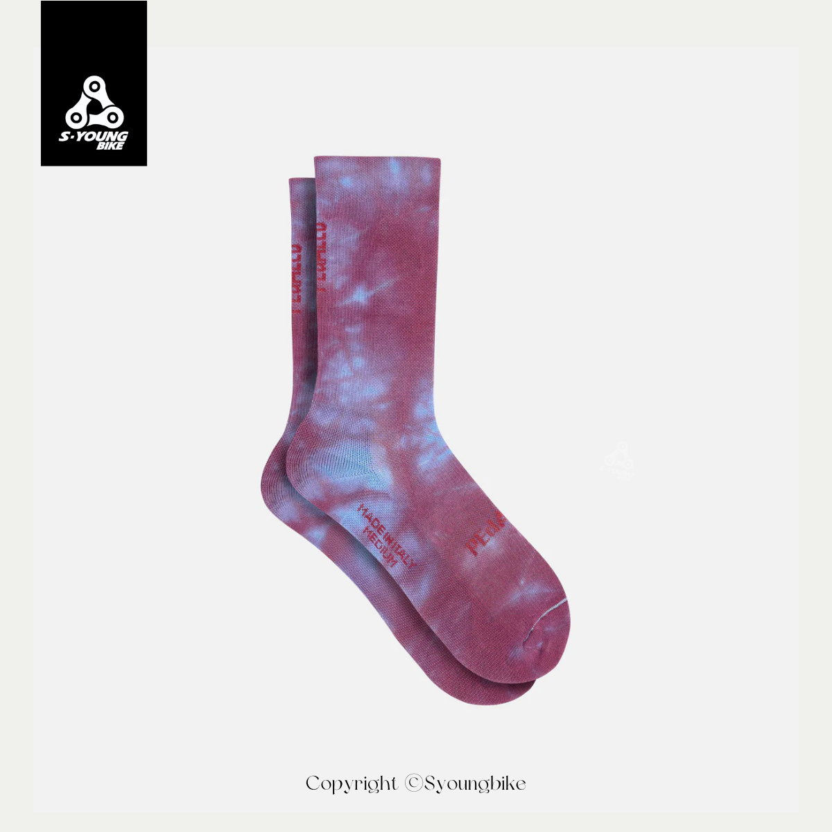現貨【PEdALED】Element Tie Dye Socks 車襪 / Light Blue 渲染藍紅