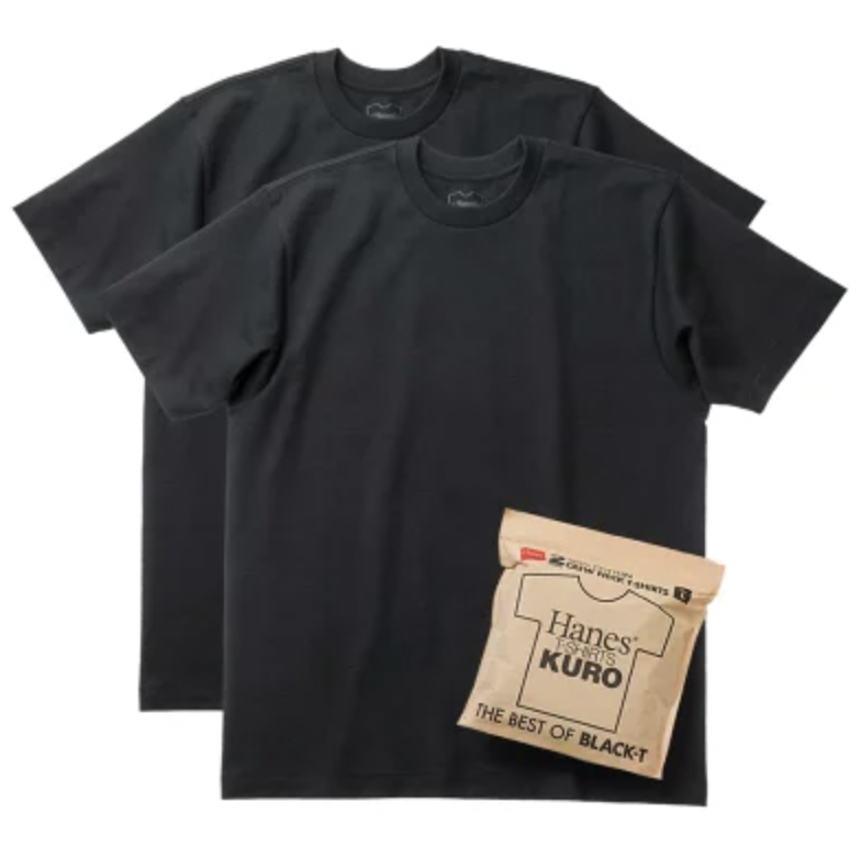 [現貨] Hanes Kuro T-shirt | Black (1pack 2pieces)