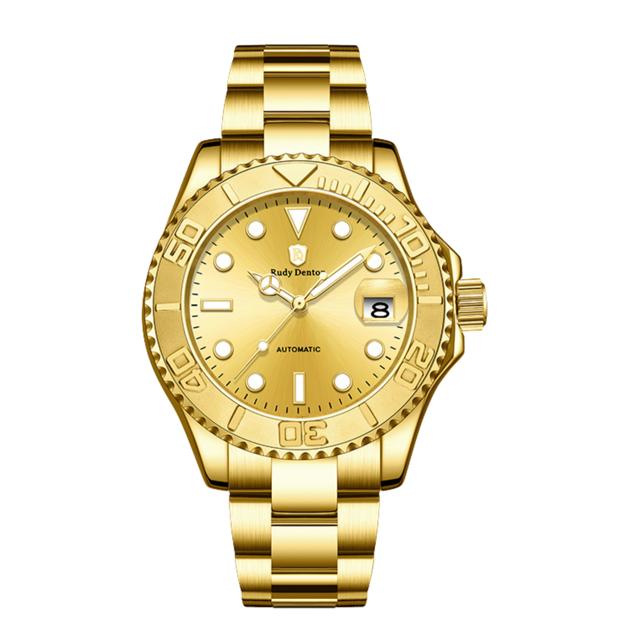 【RudyDenton勞迪丹頓】RDT-015 金璨 金奢 鏤空 夜光 日期顯示 不鏽鋼 機械 手錶