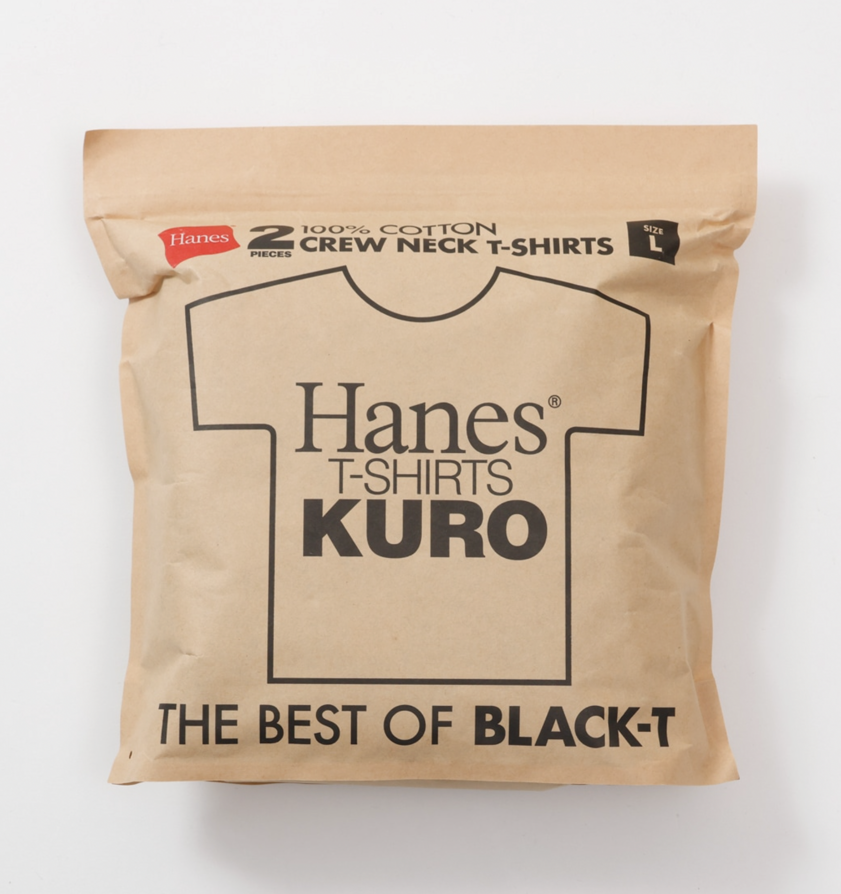 [現貨] Hanes Kuro T-shirt | Black (1pack 2pieces)